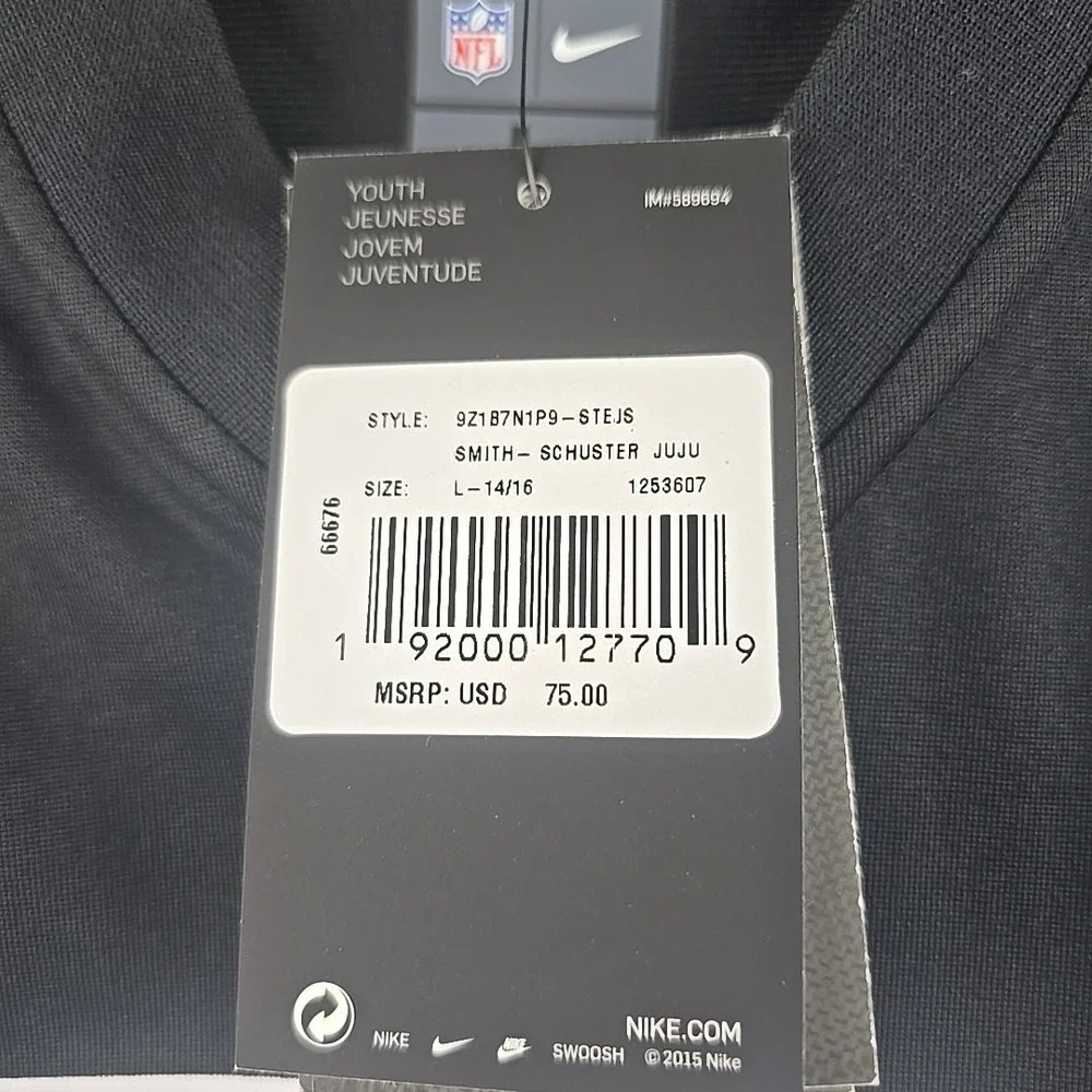 2015 Pittsburgh Steelers Juju Smith-Schuster #19 NFL Black Jersey Nike‎ Youth L